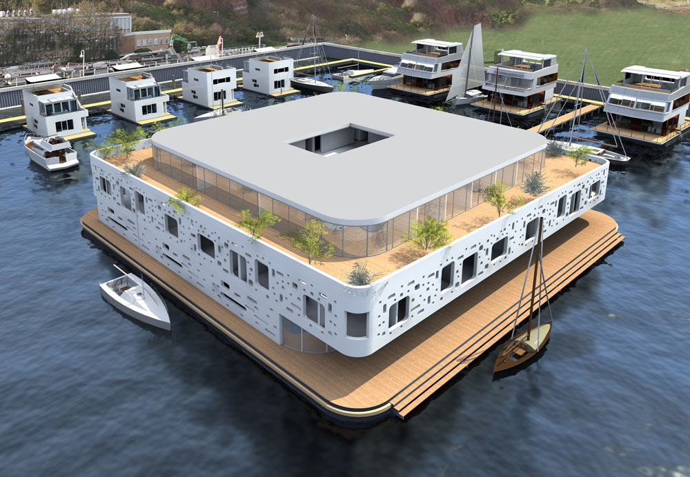 schwimmendes haus hotel urlaub mieten