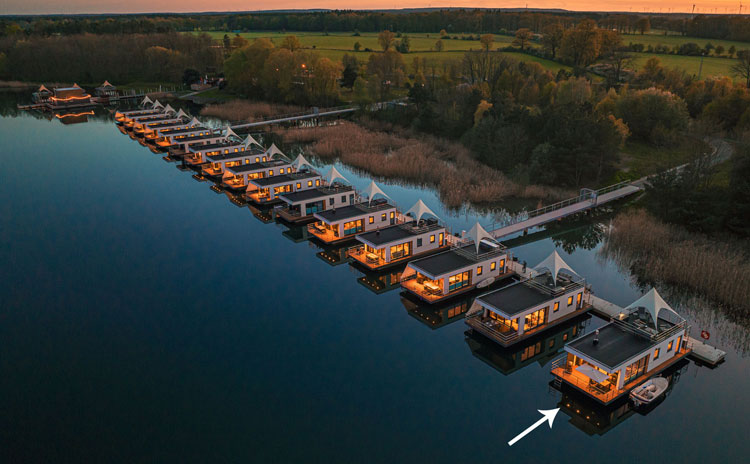 floating houses baerwalder see lausitzer seenland